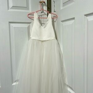 Girls white communion dress. Size 7